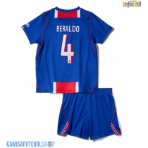 Camisa de time de futebol Paris Saint-Germain Lucas Beraldo #4 Replicas 1º Equipamento Infantil 2026-27 Manga Curta (+ Calças curtas)